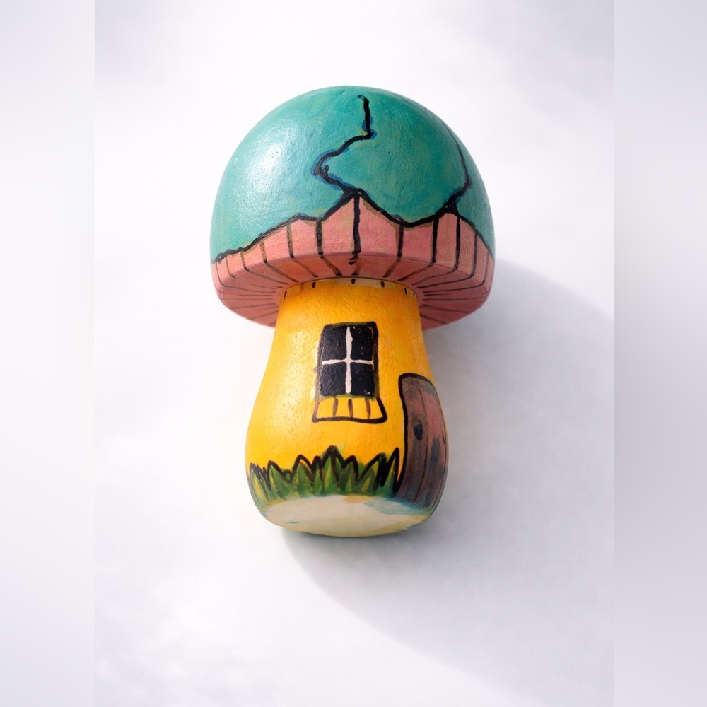 Charming Mushroom House Illustration